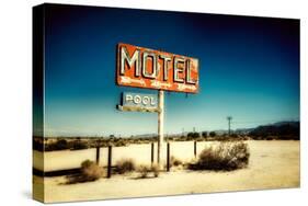 Motel Roadside Sign-Jody Miller-Stretched Canvas