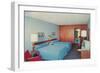 Motel Room with Two Double Beds-null-Framed Art Print