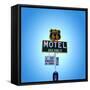 Motel Sign in America on Route 66-Salvatore Elia-Framed Stretched Canvas