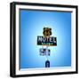 Motel Sign in America on Route 66-Salvatore Elia-Framed Photographic Print