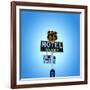 Motel Sign in America on Route 66-Salvatore Elia-Framed Photographic Print