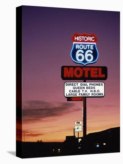 Motel Sign, Route 66, Arizona, USA-null-Stretched Canvas