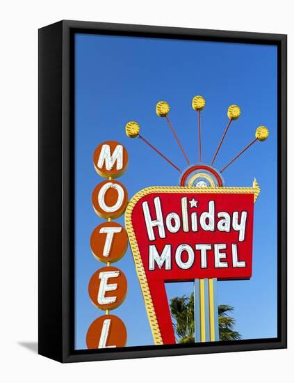 Motel Sign, the Strip, Las Vegas, Nevada, United States of America, North America-Gavin Hellier-Framed Stretched Canvas