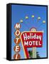 Motel Sign, the Strip, Las Vegas, Nevada, United States of America, North America-Gavin Hellier-Framed Stretched Canvas