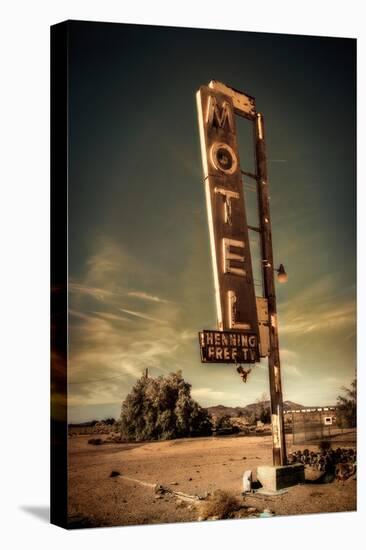 Motel Sign-null-Stretched Canvas