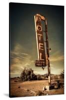 Motel Sign-null-Stretched Canvas