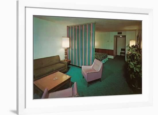 Motel Suite in Lavender and Blue-null-Framed Premium Giclee Print