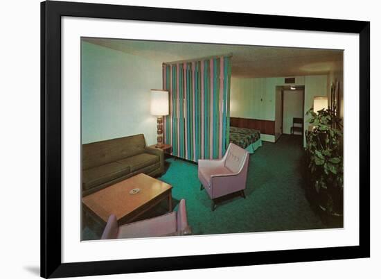 Motel Suite in Lavender and Blue-null-Framed Premium Giclee Print