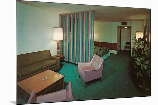 Motel Suite in Lavender and Blue-null-Mounted Premium Giclee Print