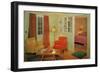 Motel Suite with Bright Furniture-null-Framed Art Print