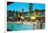 Motel Swimming Pool-null-Framed Art Print