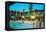 Motel Swimming Pool-null-Framed Stretched Canvas