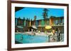 Motel Swimming Pool-null-Framed Art Print