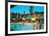 Motel Swimming Pool-null-Framed Art Print