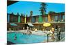 Motel Swimming Pool-null-Mounted Art Print