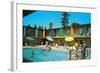 Motel Swimming Pool-null-Framed Art Print