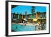 Motel Swimming Pool-null-Framed Art Print