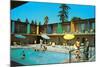 Motel Swimming Pool-null-Mounted Art Print