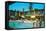 Motel Swimming Pool-null-Framed Stretched Canvas