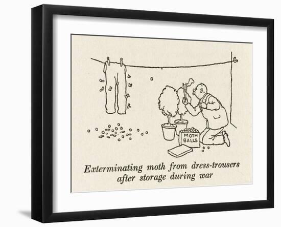 Moth Exterminating-William Heath Robinson-Framed Art Print