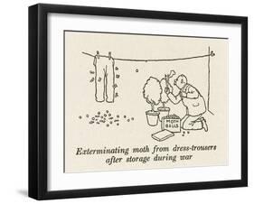 Moth Exterminating-William Heath Robinson-Framed Art Print