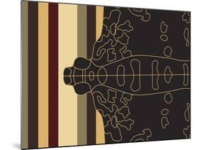 Moth Mapping Stripe-Belen Mena-Mounted Giclee Print
