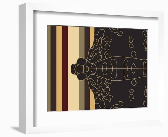 Moth Mapping Stripe-Belen Mena-Framed Giclee Print