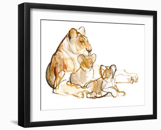 Mother, 2020, (mixed media on paper)-Mark Adlington-Framed Giclee Print