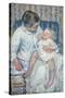 Mother About to Wash Her Sleepy Child, 1880-Mary Cassatt-Stretched Canvas