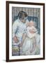 Mother About to Wash Her Sleepy Child, 1880-Mary Cassatt-Framed Giclee Print