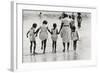 Mother and 4 Daughters Entering Water at Coney Island, Untitled 37, c.1953-64-Nat Herz-Framed Photographic Print