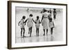 Mother and 4 Daughters Entering Water at Coney Island, Untitled 37, c.1953-64-Nat Herz-Framed Photographic Print