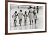 Mother and 4 Daughters Entering Water at Coney Island, Untitled 37, c.1953-64-Nat Herz-Framed Photographic Print