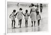 Mother and 4 Daughters Entering Water at Coney Island, Untitled 37, c.1953-64-Nat Herz-Framed Photographic Print