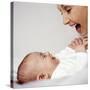 Mother And Baby Girl-Ian Boddy-Stretched Canvas