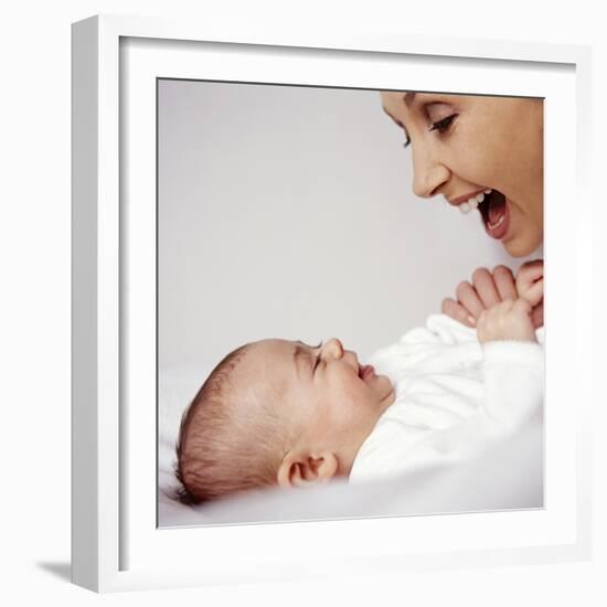 Mother And Baby Girl-Ian Boddy-Framed Premium Photographic Print