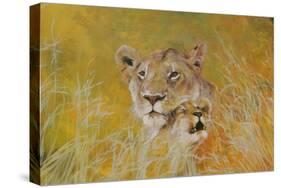 Mother and Baby I (Lions) 1995-Odile Kidd-Stretched Canvas