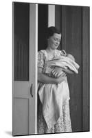 Mother and Baby in Contractor Camp-Dorothea Lange-Mounted Art Print