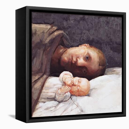 Mother and Baby Resting 2, 1996-Evelyn Williams-Framed Stretched Canvas