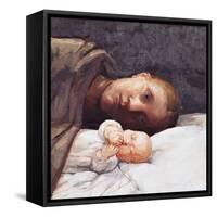 Mother and Baby Resting 2, 1996-Evelyn Williams-Framed Stretched Canvas