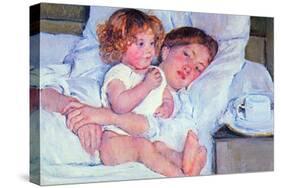 Mother and Baby-Mary Cassatt-Stretched Canvas