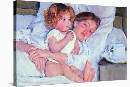 Mother and Baby-Mary Cassatt-Stretched Canvas