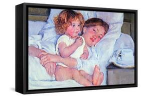 Mother and Baby-Mary Cassatt-Framed Stretched Canvas