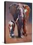 Mother and Calf-Mark Adlington-Stretched Canvas