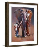 Mother and Calf-Mark Adlington-Framed Giclee Print