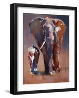 Mother and Calf-Mark Adlington-Framed Giclee Print