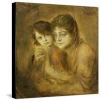 Mother and Child, 1893-Franz Seraph von Lenbach-Stretched Canvas