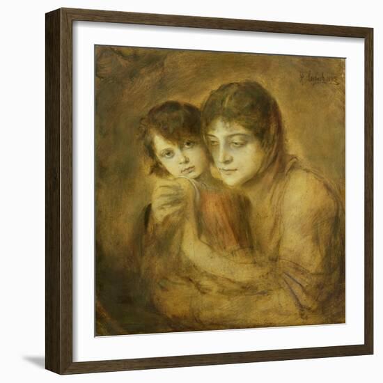 Mother and Child, 1893-Franz Seraph von Lenbach-Framed Giclee Print