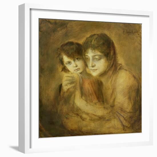 Mother and Child, 1893-Franz Seraph von Lenbach-Framed Giclee Print