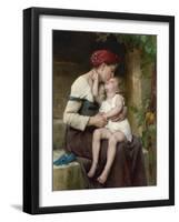 Mother and Child, 1894 (Painting)-Leon Bazile Perrault-Framed Giclee Print